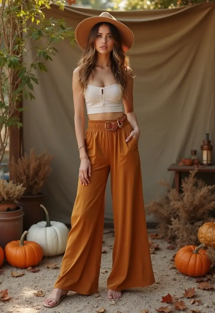 25 Jaw-Dropping Fall Outfits for Plus Size Beauties You Need to Try Right Now! - 4. Flowy Wide-Leg Pants
