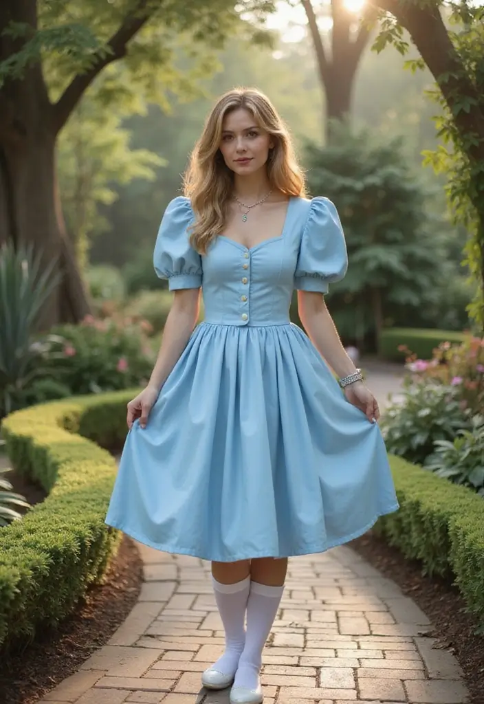 25 Magical Disney Outfits for Women That Will Make Your Fall Vacation Unforgettable! - 16. Whimsical Alice in Wonderland Inspired Look