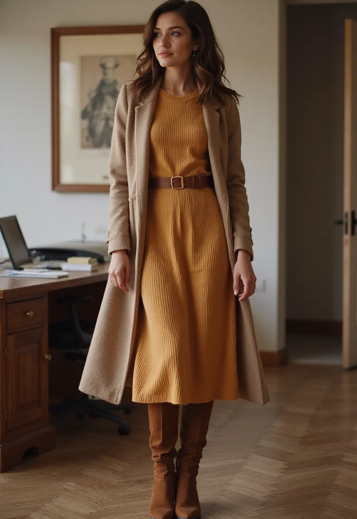 25 Office Outfits for Women This Winter That Will Keep You Looking Hot! - 18. Warm Midi Dresses
