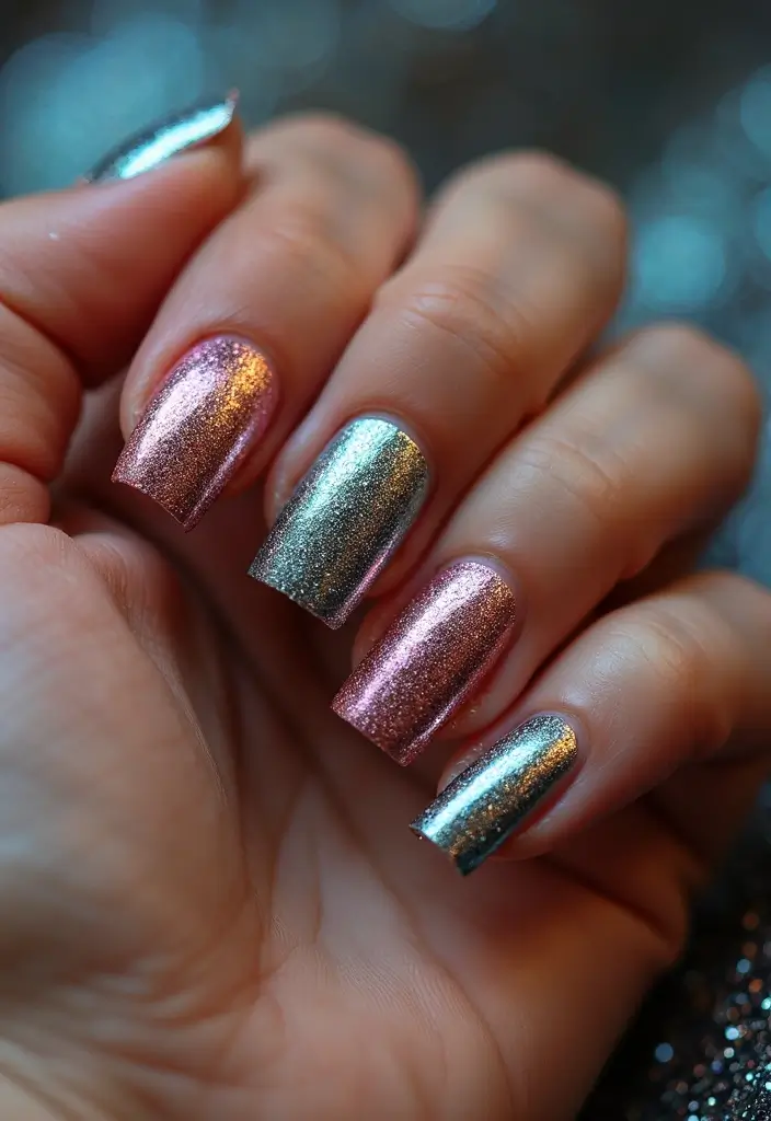 25 Stunning Birthday Nail Inspo Ideas That Will Steal the Show (You Won't Believe #12!) - 12. Glamorous Foil
