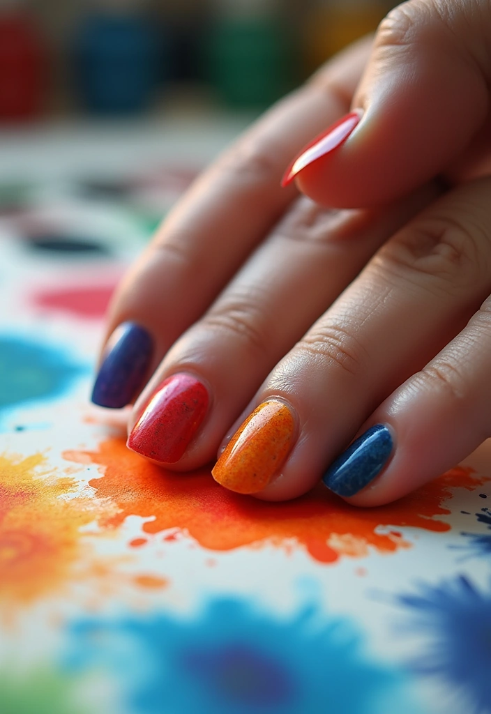 25 Stunning Birthday Nail Inspo Ideas That Will Steal the Show (You Won't Believe #12!) - 13. Watercolor Waves