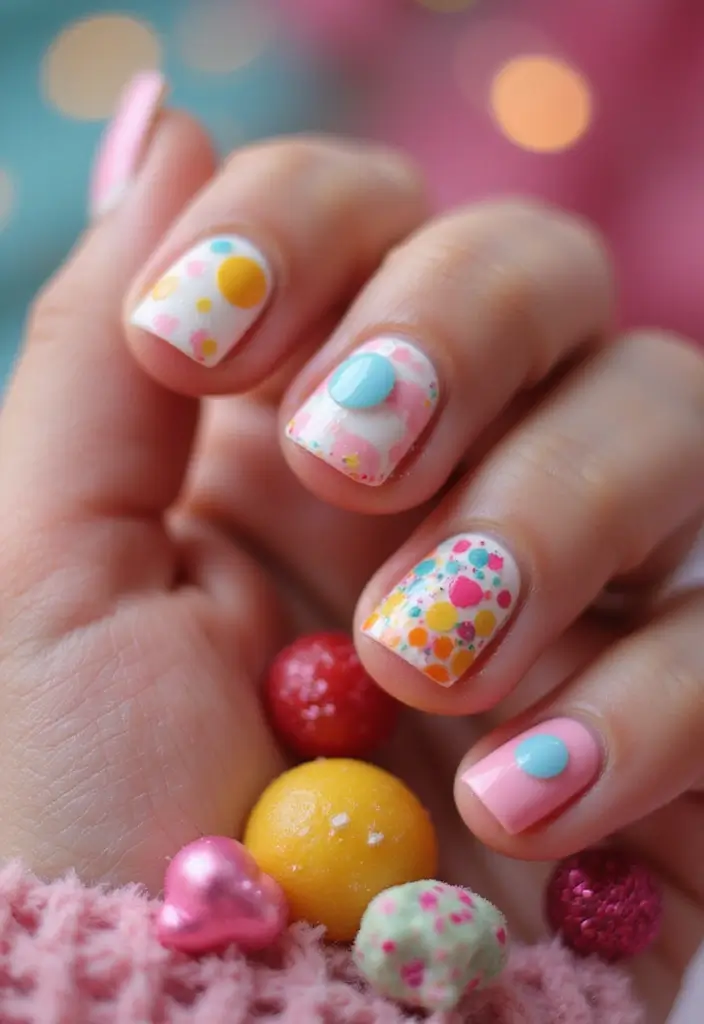 25 Stunning Birthday Nail Inspo Ideas That Will Steal the Show (You Won't Believe #12!) - 19. Sweet Candy Nails