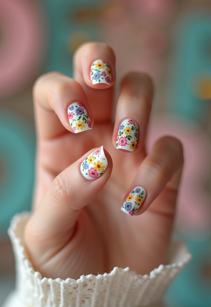 25 Stunning Birthday Nail Inspo Ideas That Will Steal the Show (You Won't Believe #12!) - 2. Floral Fantasy