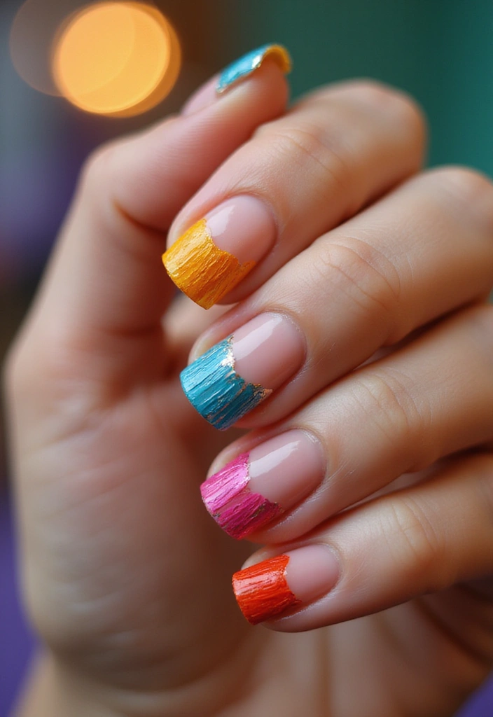 25 Stunning Birthday Nail Inspo Ideas That Will Steal the Show (You Won't Believe #12!) - 23. Colorful Fringe