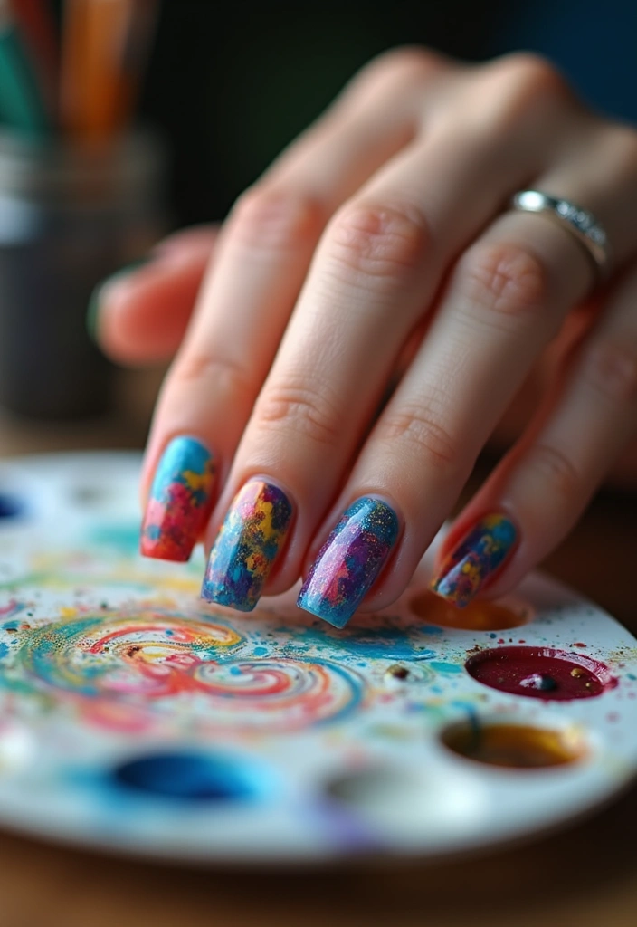25 Stunning Birthday Nail Inspo Ideas That Will Steal the Show (You Won't Believe #12!) - 7. Abstract Art