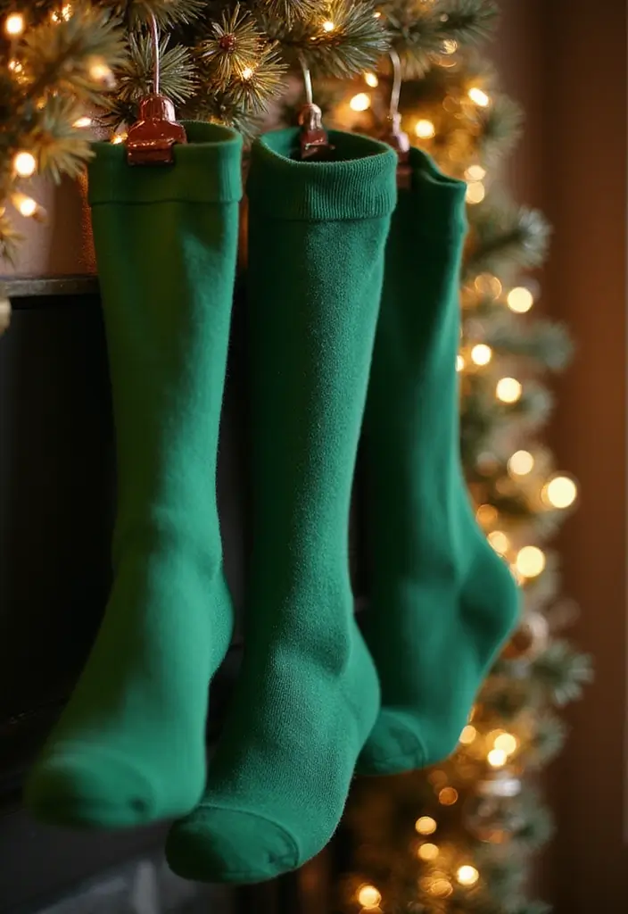 25 Stunning Christmas Clothing Ideas for Women That Will Make You Shine This Holiday Season! - 15. Bold Colored Tights