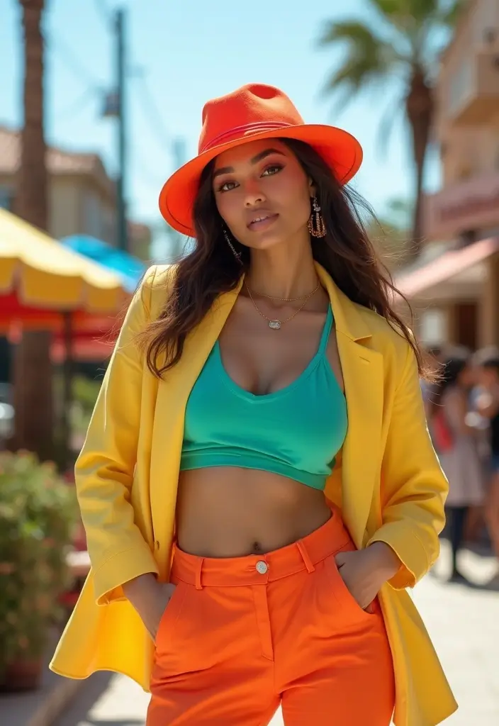 25 Stunning Clothing Ideas for Aesthetic Women You’ll Want to Steal Right Now! - 18. Playful Color Combinations