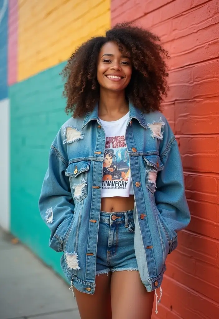 25 Stunning Clothing Ideas for Aesthetic Women You’ll Want to Steal Right Now! - 5. Edgy Denim Jackets