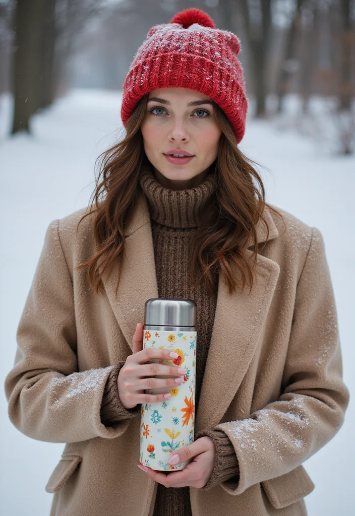 25 Very Cold Winter Outfits That Will Make You the Queen of Snow Aesthetic! - 19. Hot Beverage Thermoses