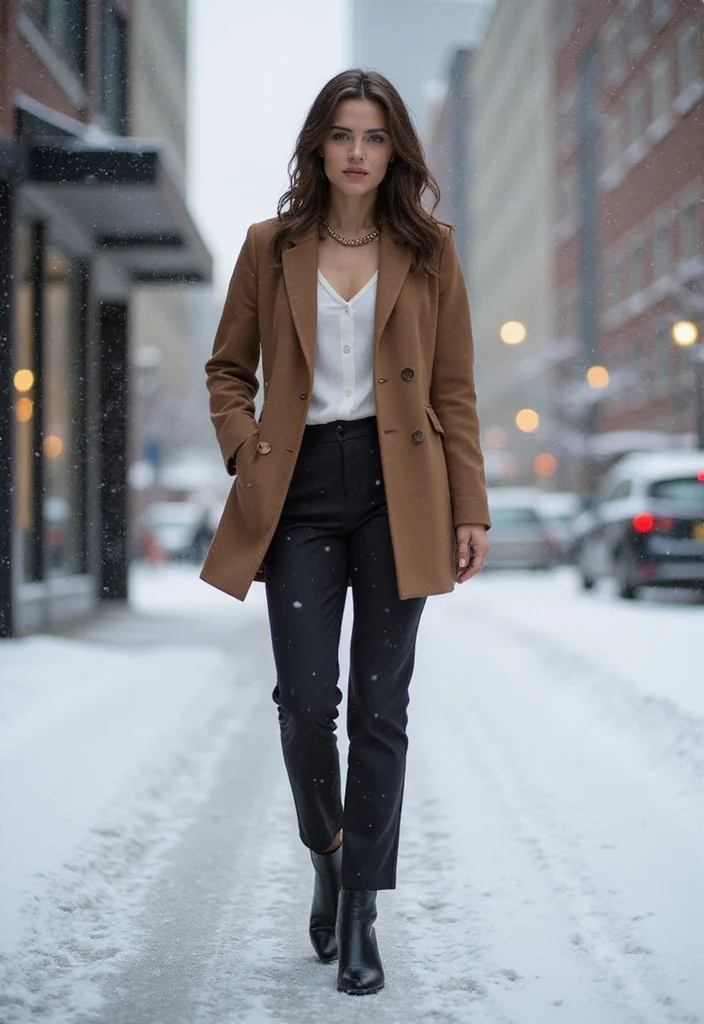 25 Very Cold Winter Outfits That Will Make You the Queen of Snow Aesthetic! - 24. Tailored Trousers
