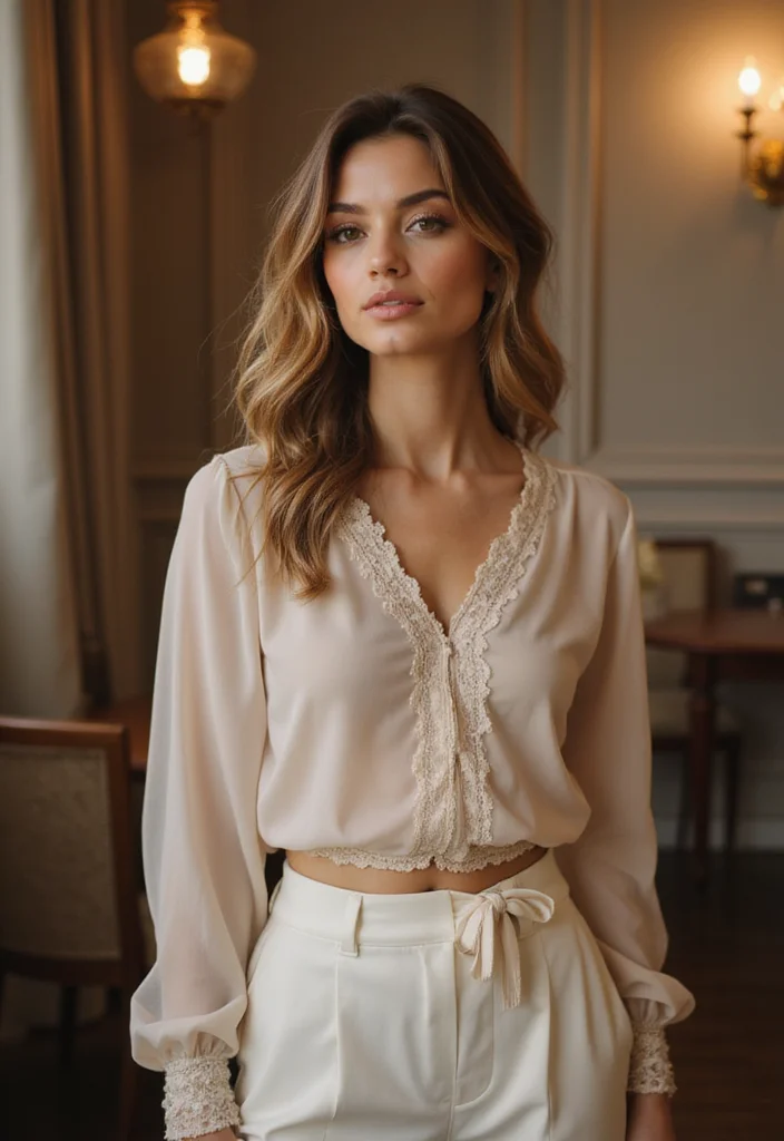 26 Birthday Outfit Ideas to Inspire Your Most Fashionable Year Yet! - 20. Elegant Chiffon Blouse