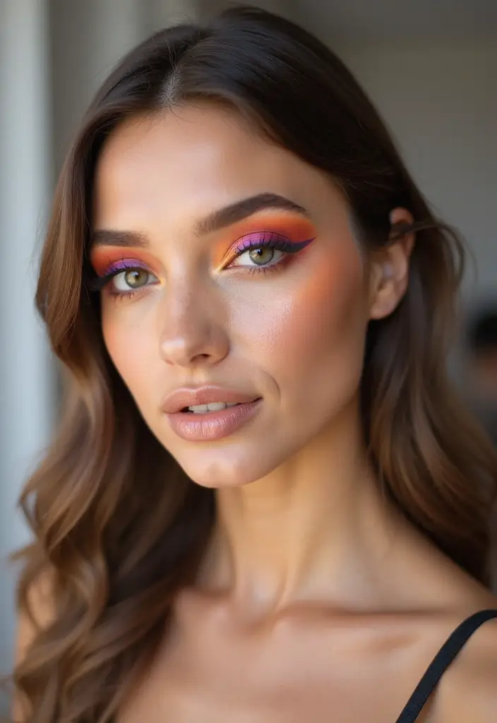 26 Stunning Soft Glam Makeup Looks That Will Leave You Breathless (Wait Until You See #5!) - 12. Sunset Vibes