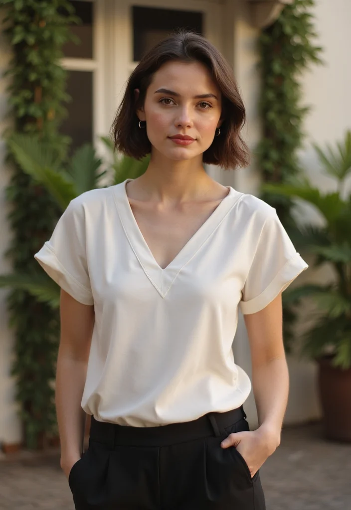 Tips and Tricks: Elevate Your Style with Outfits That Flatter Short Women - 6. Flattering Necklines Matter