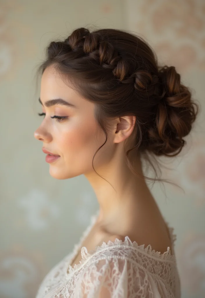 18 Stunning Curly Updos for Every Special Occasion (#7 Will Blow Your Mind!) - 6. Braided Bun 1