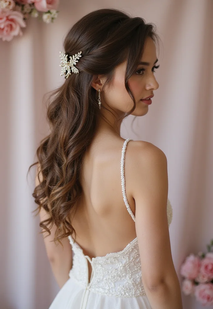 20 Gorgeous Wedding Hairstyles for Short Hair That Will Wow Your Guests! - 5. Romantic Side-Swept Waves 1