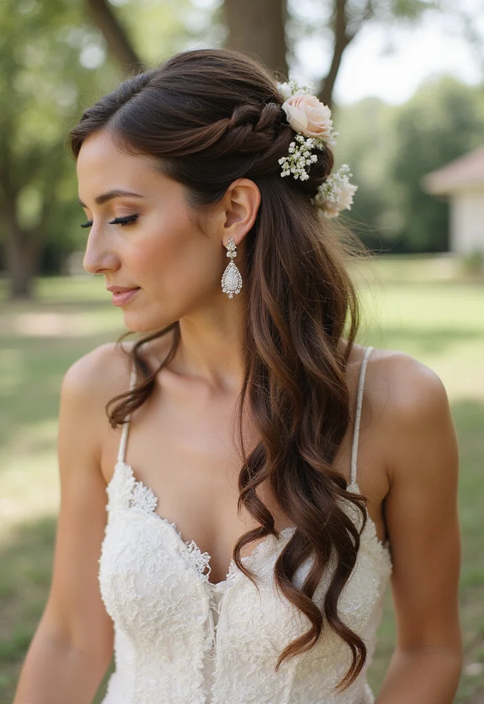 20 Gorgeous Wedding Hairstyles for Short Hair That Will Wow Your Guests! - 6. Chic Half-Up, Half-Down Style 1