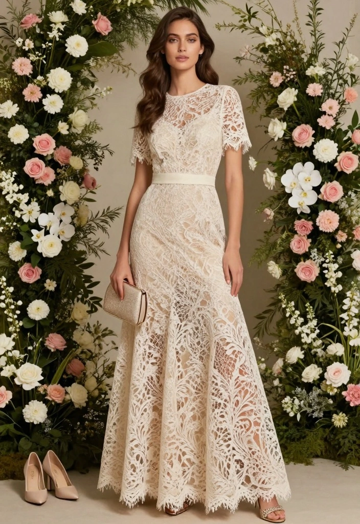 20 Vintage Outfits That'll Make You the Belle of Any Ball (Wait Until You See #6!) - 7. Elegant Lace Overlay Dress 1