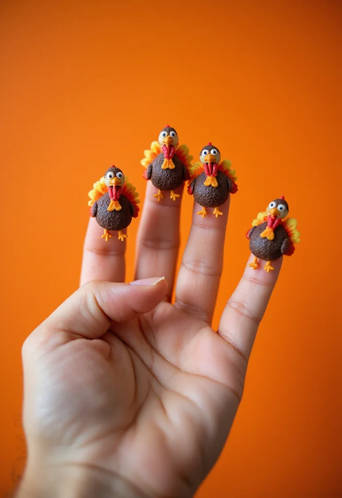 24 Must-Try Thanksgiving Turkey Nail Designs for a Festive Touch! - 16. Turkey Trot Designs