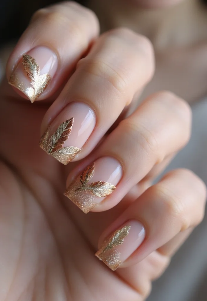 24 Must-Try Thanksgiving Turkey Nail Designs for a Festive Touch! - 3. Feather Accent Nails