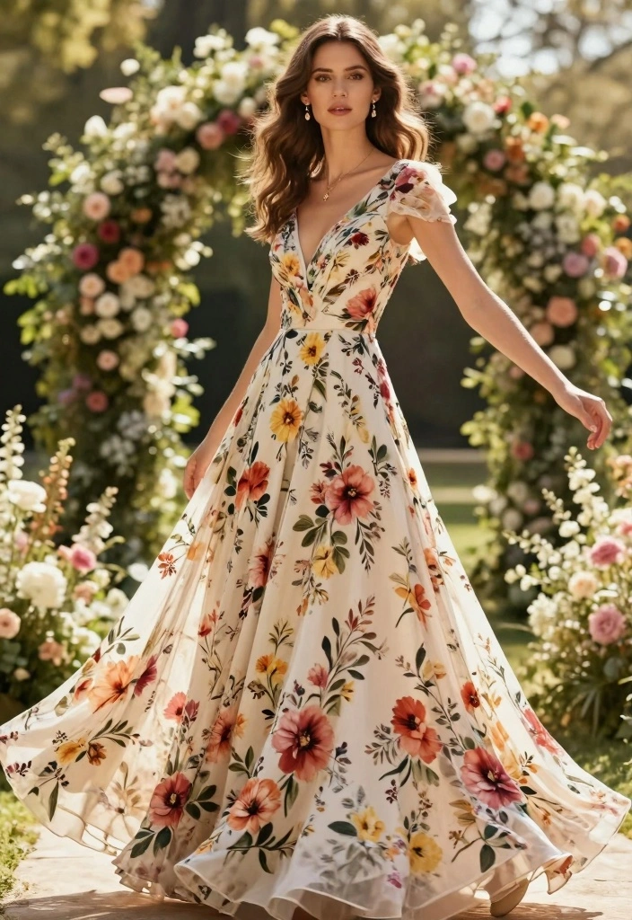 24 Stunning Modest Fashion Outfits for Wedding Guests (Wait Until You See #7!) - 1. Fluttering in Floral - The Maxi Dress 1