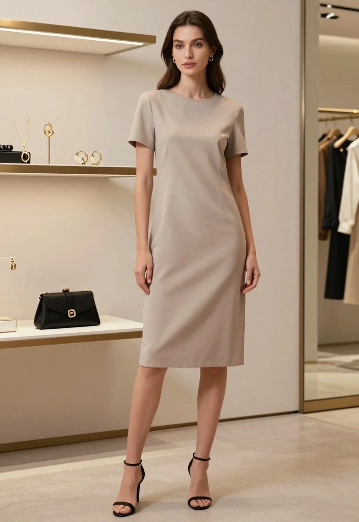 24 Stunning Modest Fashion Outfits for Wedding Guests (Wait Until You See #7!) - 12. Timeless Shift Dress - Simple Charm 1