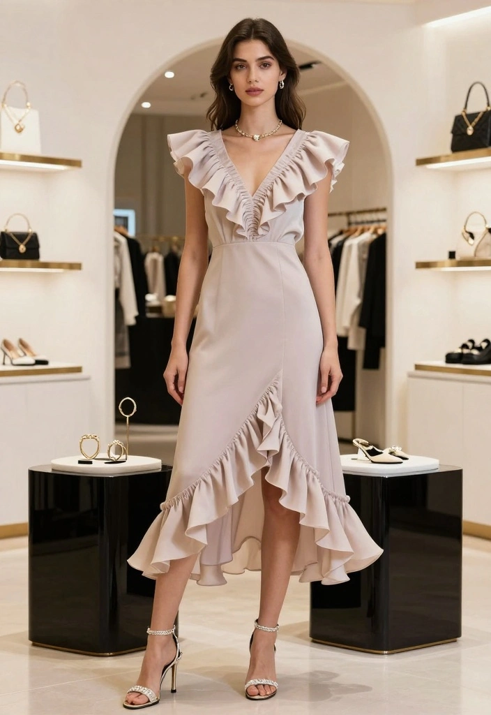 24 Stunning Modest Fashion Outfits for Wedding Guests (Wait Until You See #7!) - 21. Soft Ruffles - The Feminine Touch 1