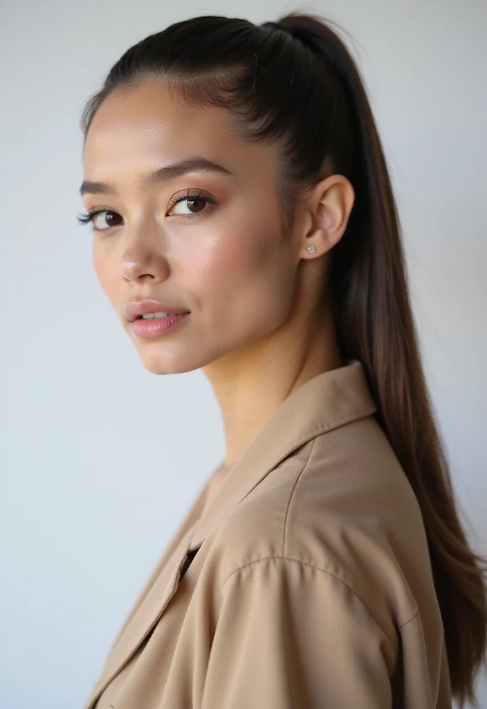 25 Effortless Medium Length Hairstyles You'll Wish You Tried Sooner! - 6. The Classic Ponytail 1