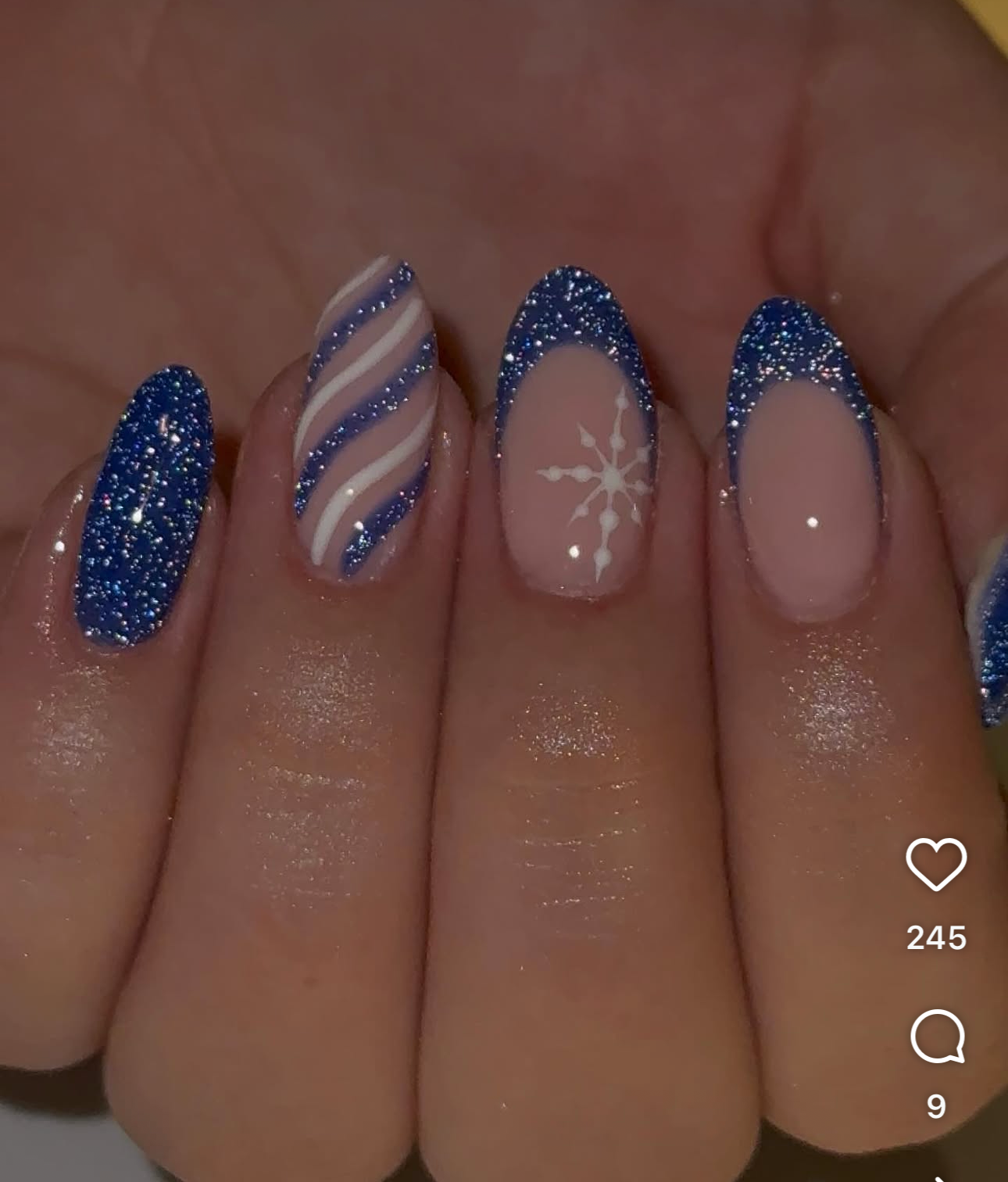 25 Glam 3D Christmas Nails to Get You in the Holiday Spirit! - 1. Snowy Wonderland 1