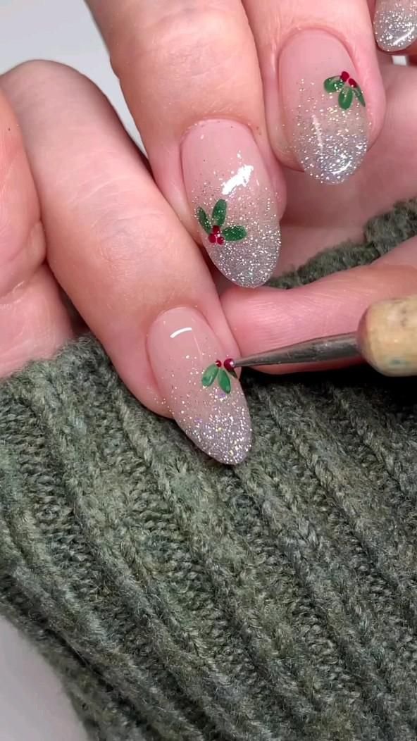 25 Glam 3D Christmas Nails to Get You in the Holiday Spirit! - 3. Glittering Ornaments 1