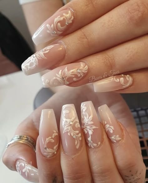 28 Stunning Boho Christmas Nails You Need to Try This Holiday Season (Number 7 Is a Showstopper!) - 21. Frosted Flower Tips 1