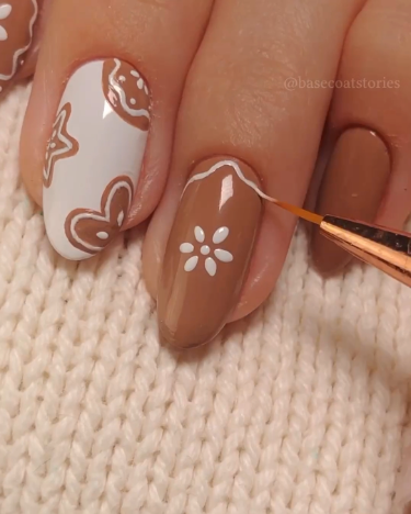 28 Stunning Boho Christmas Nails You Need to Try This Holiday Season (Number 7 Is a Showstopper!) - 23. Holiday Wrapping Paper Patterns 1