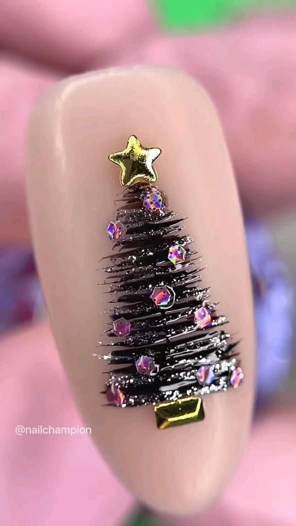 28 Stunning Boho Christmas Nails You Need to Try This Holiday Season (Number 7 Is a Showstopper!) - 24. Tree Ornament Inspired Nails 1