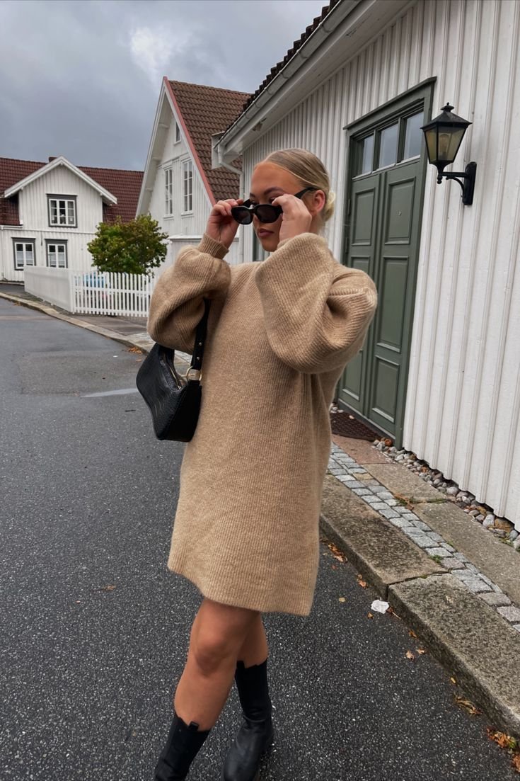Embrace Your Curves: Plus-Size Fall Outfit Inspo That Slays! - 9. Cozy Sweater Dresses for Effortless Style 1