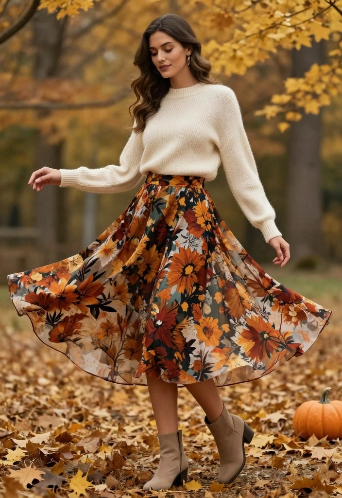 How to Choose the Perfect Cute Fall Outfits for Women for Your Weekend! - 6. Midi Skirts 1