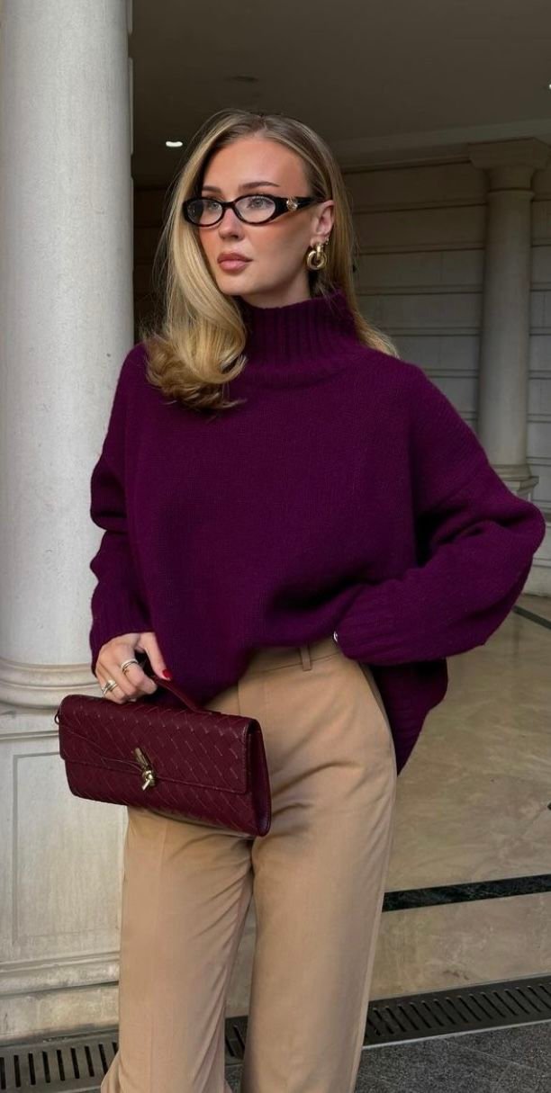 How to Rock the Hottest Fall Colors in Cute Outfits for Women - 6. Plum Purple: A Touch of Elegance 1