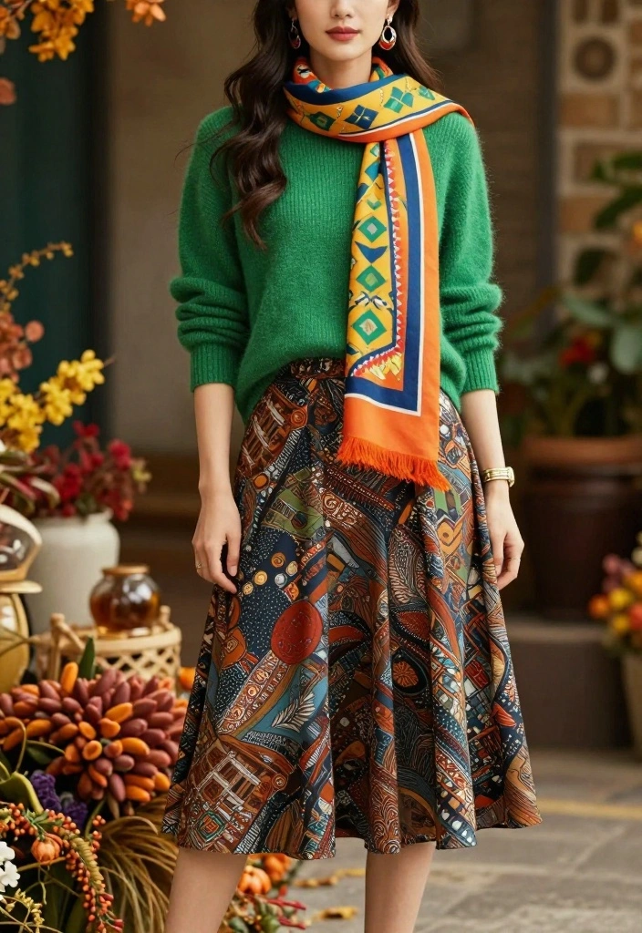 Step By Step: How to Create the Perfect Fall Outfits for Women That Wow! - 6. Bold Colors and Patterns 1
