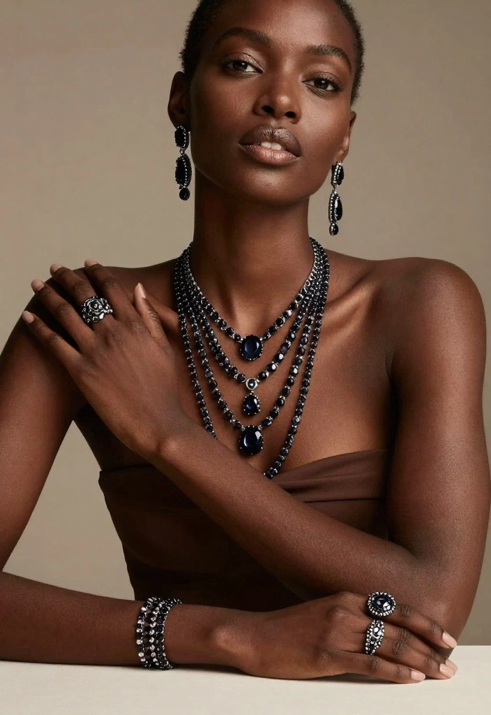 Transform Your Wardrobe: How to Create Elegant Looks with Dark Feminine Outfits - 6. Dark Elegance with Jewelry 1