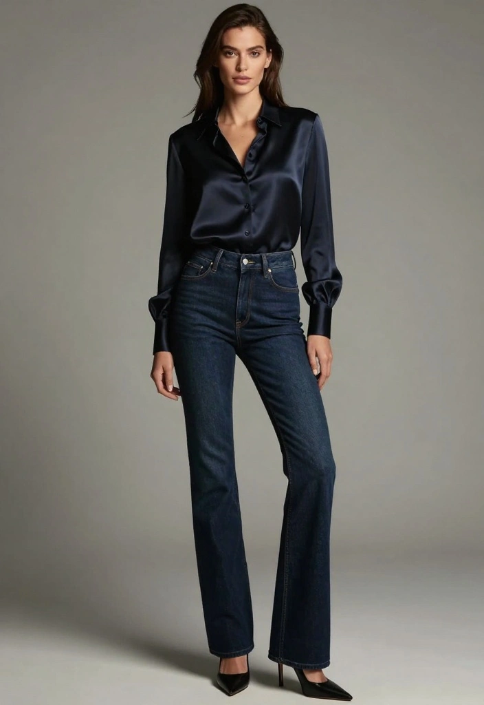 Transform Your Wardrobe: How to Create Elegant Looks with Dark Feminine Outfits - 9. The Allure of Dark Denim 1