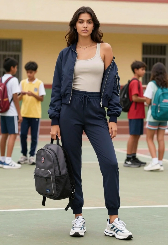 10 Chic and Cute School Outfits That Are Perfect for Every Student! - 2. Sporty Chic 1