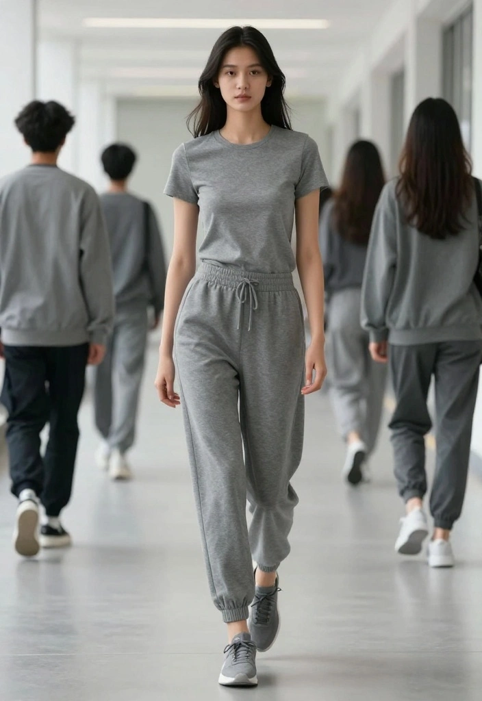 10 Chic and Cute School Outfits That Are Perfect for Every Student! - 7. Monochrome Magic 1