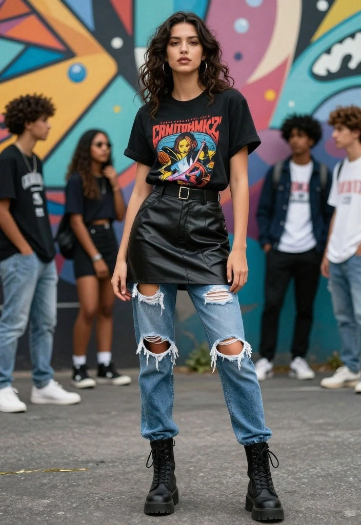 10 Chic and Cute School Outfits That Are Perfect for Every Student! - 8. Edgy Street Style 1