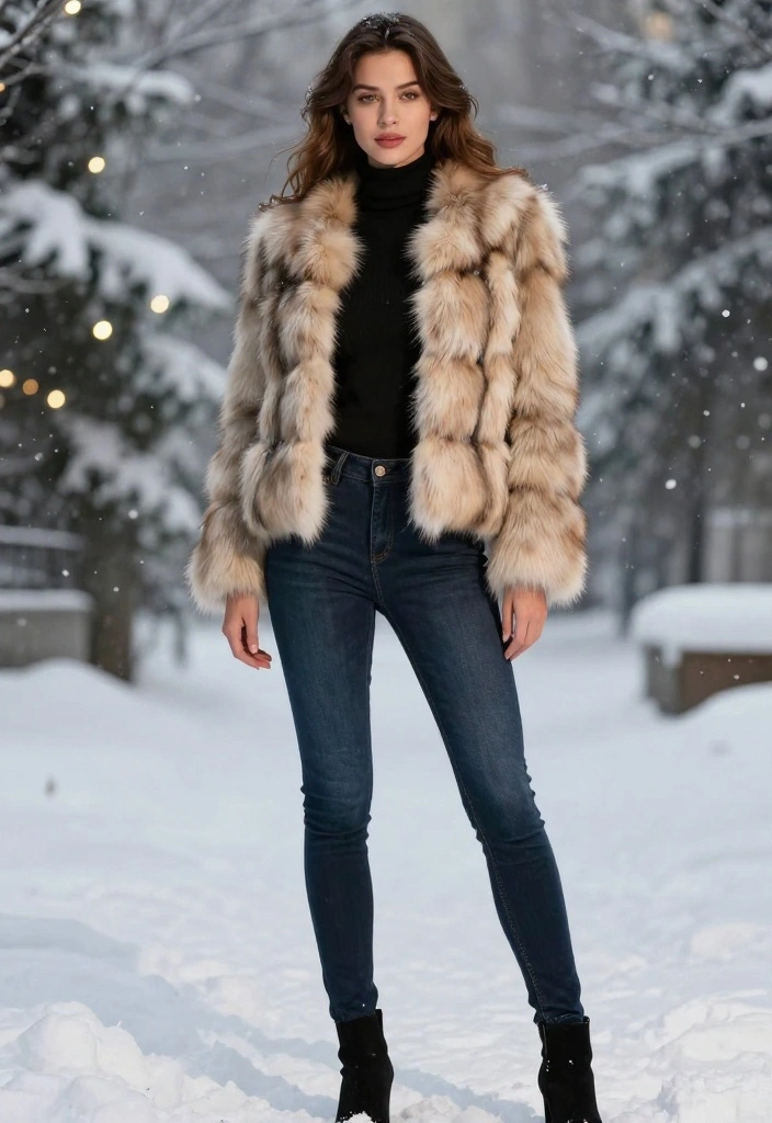 10 Classy Winter Outfits for Women That Are Anything But Boring! - 9. Faux Fur Everything 1
