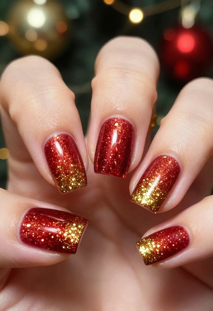 10 Stunning Nye Nails That Will Make Your New Year's Eve Sparkle! - 1. Glitter Ombre Nails 1
