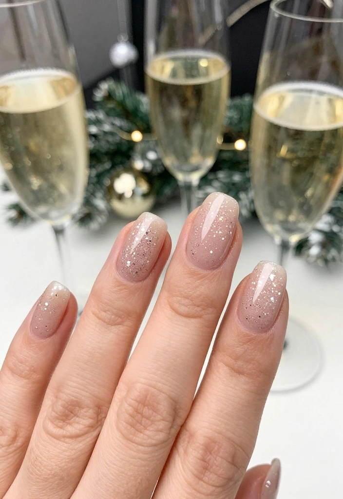 10 Stunning Nye Nails That Will Make Your New Year's Eve Sparkle! - 5. Champagne Bubbles 1