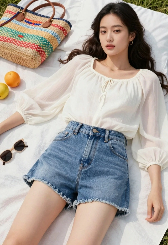 11 Casual Summer Outfit Ideas That Will Inspire Your Wardrobe Refresh! - 3. High-Waisted Denim Shorts 1