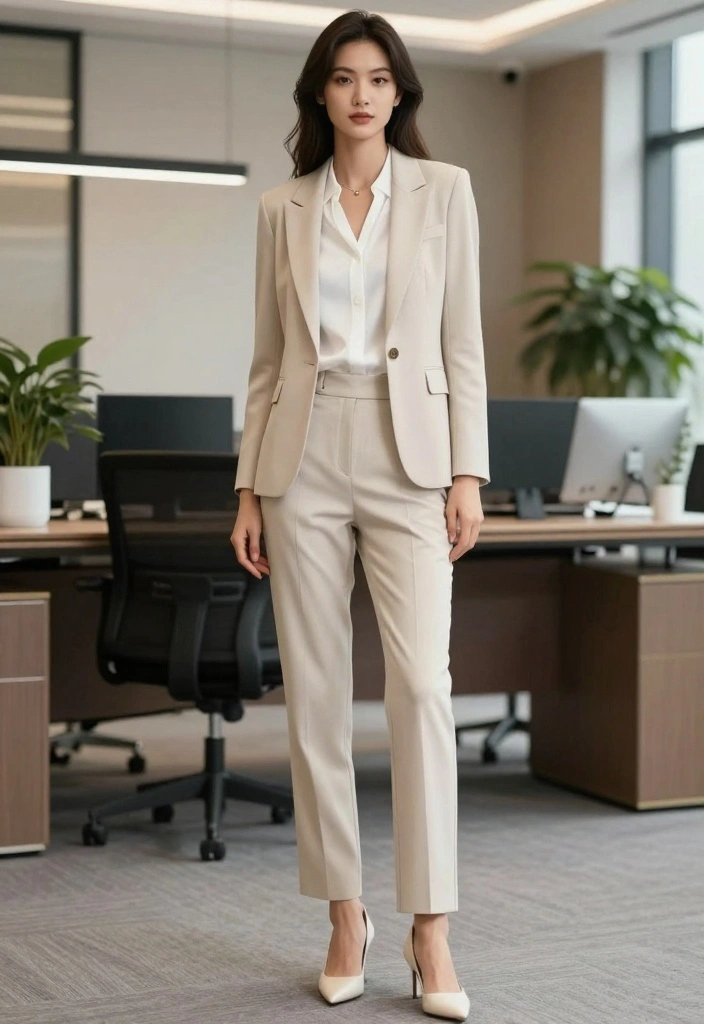 11 Simple Outfit Ideas Aesthetic for the Office That Will Make Your Boss Take Notice! - 2. Monochrome Magic 1