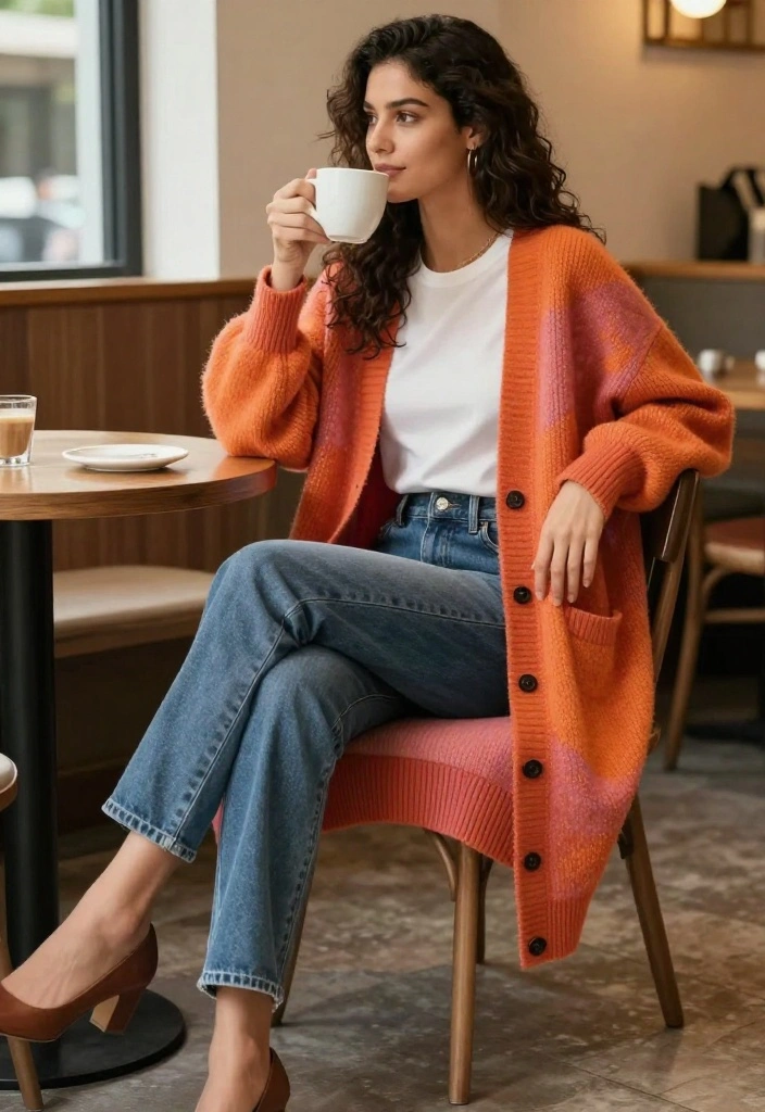 12 Midsize Outfit Inspo for Casual Days That'll Leave You Wanting More! - 8. Bold Cardigans 1