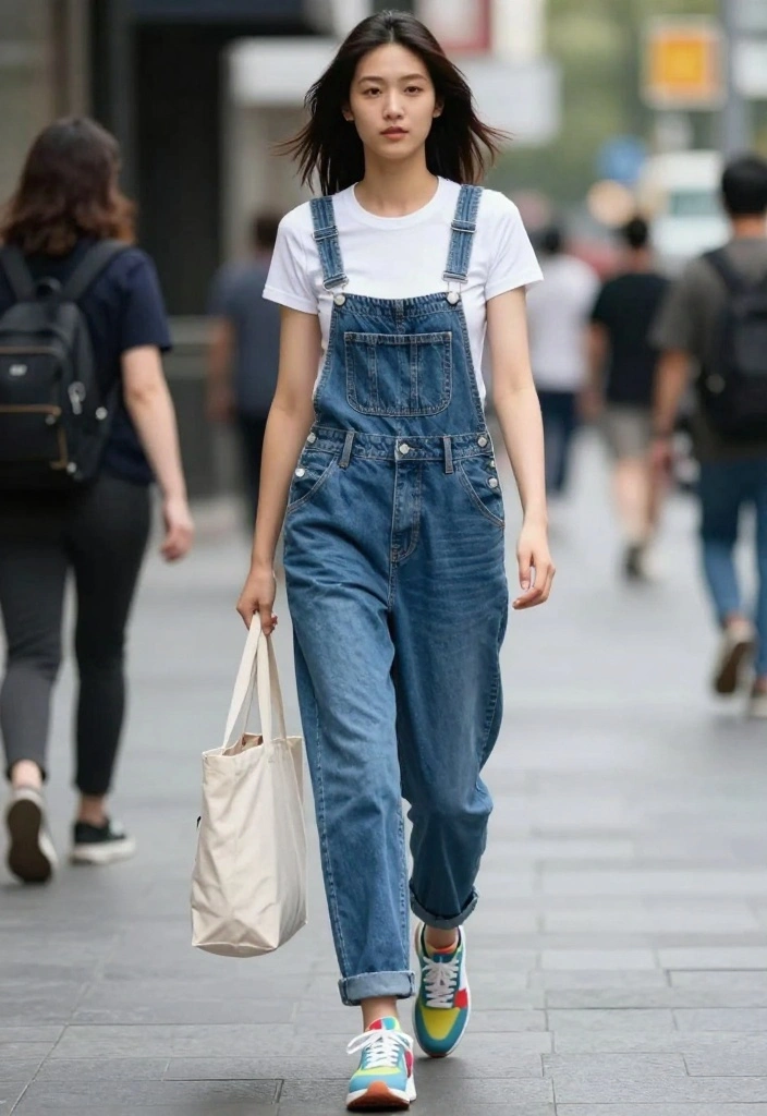 12 Minimalist Casual Outfits for Women That Are Total Wardrobe Game Changers! - 12. The Denim Overalls Trend 1