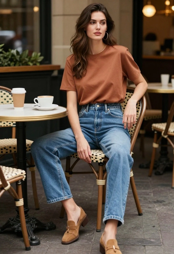 14 Comfortable Yet Chic Aesthetic Outfit Ideas You Need to Try Now! - 7. Layered Tops with High-Waisted Jeans 1