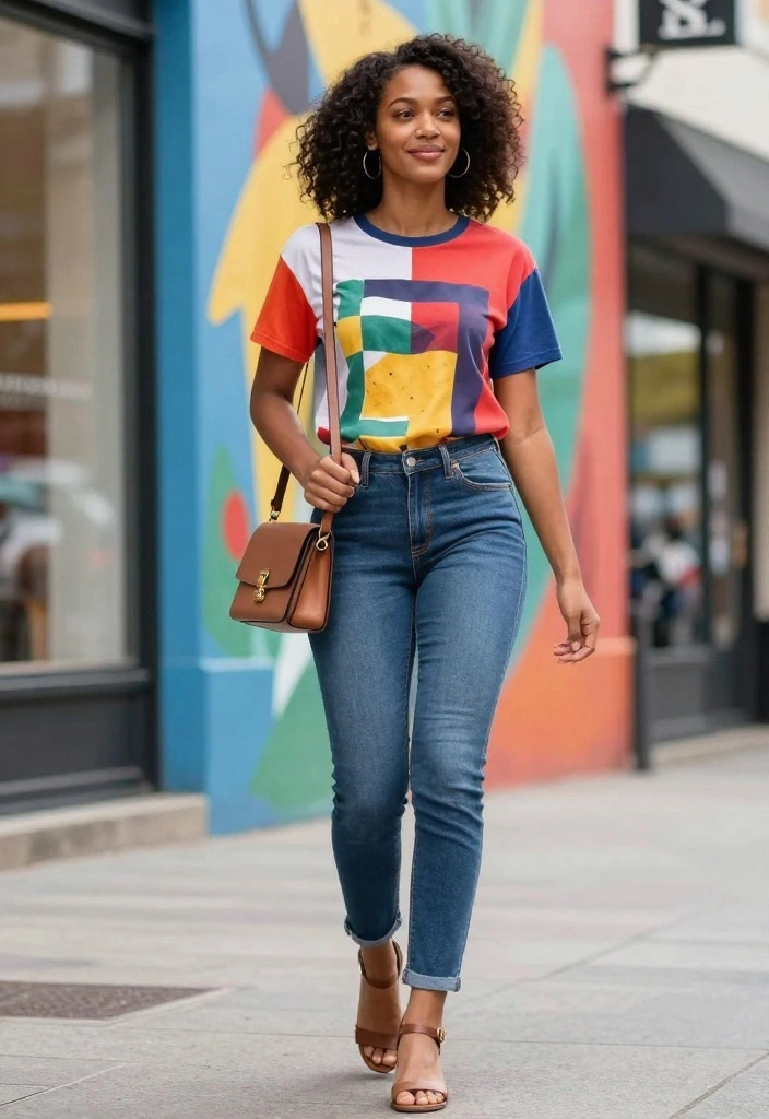 14 Comfy Casual Outfits for Women with Tips That Make You Look Fabulous! - 3. Graphic Tee & Mom Jeans 1